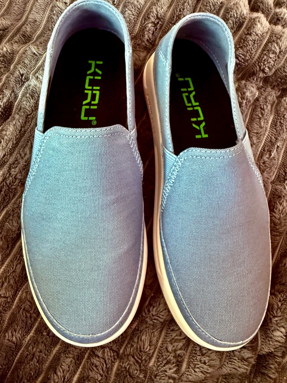KURU Women’s Slip-On Canvas Athletic Shoes/Walking Shoes in Light Blue